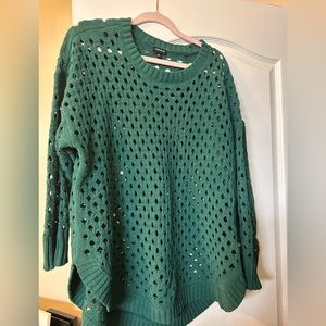 Torrid Green Sweater w/holes